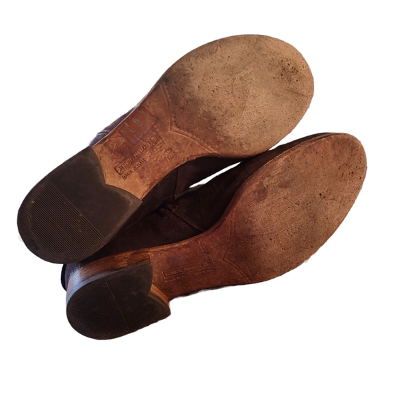 Alberto Fermani Suede Tall Flat Boot in Brown sz 8.5 - Picture 7 of 9